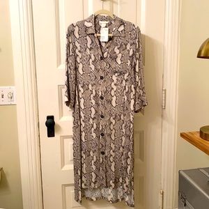 H&M snake print dress
